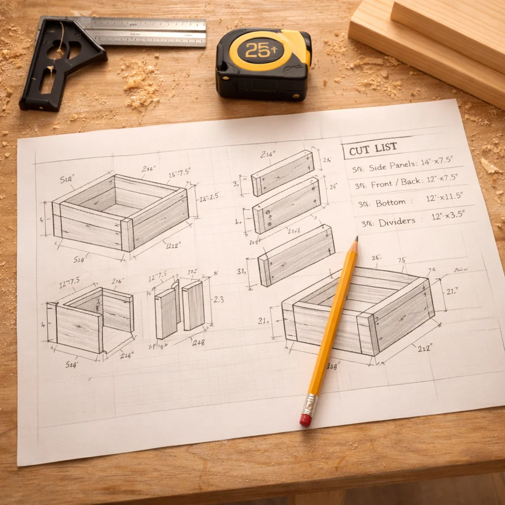 How to Read a Woodworking Plan Step by Step