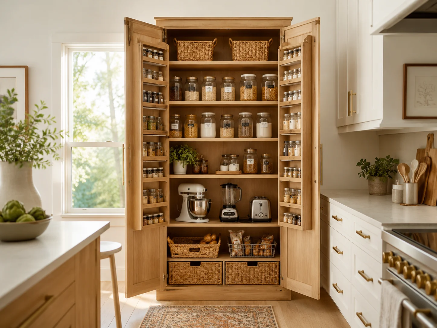 Explore Woodworking Plans for Kitchen Storage Solutions and build practical pantry shelves, cabinets, racks, and organizers for a tidier kitchen.