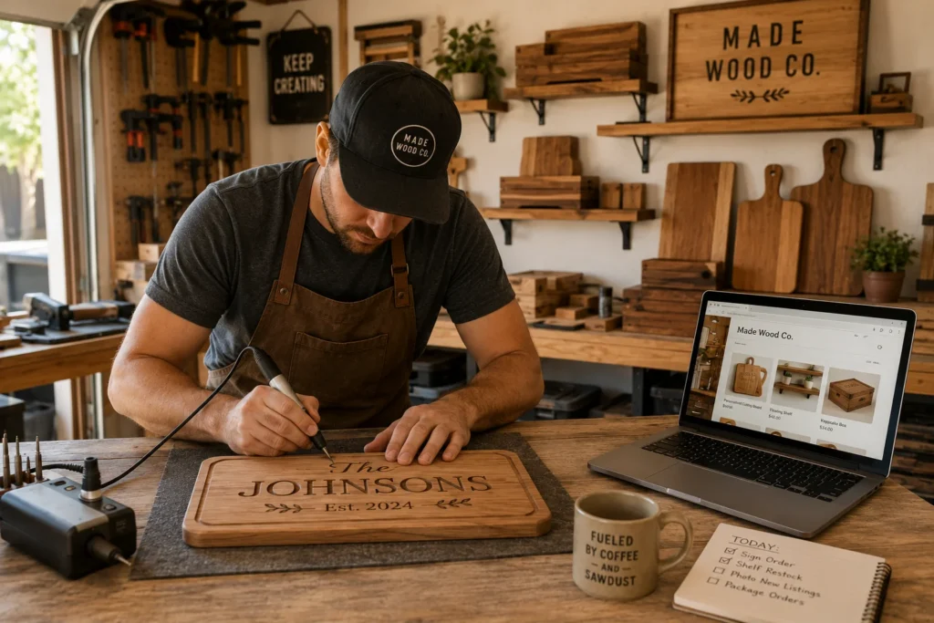 Explore practical Woodworking Side Hustle Ideas, from custom furniture and décor to digital plans, plus pricing and selling tips for beginners today.