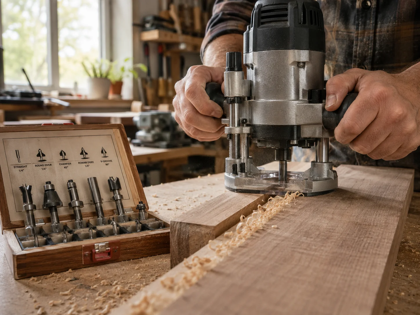 Learn how woodworking router bits work, including straight, flush-trim, round-over, chamfer, rabbeting, dovetail, and spiral bits for DIY projects.